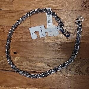 Silver chain belt